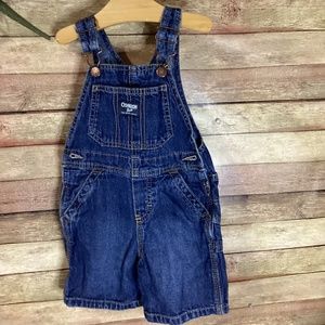 Baby Boy Oshkosh B’gosh Denim Shortalls Size 24 Months
